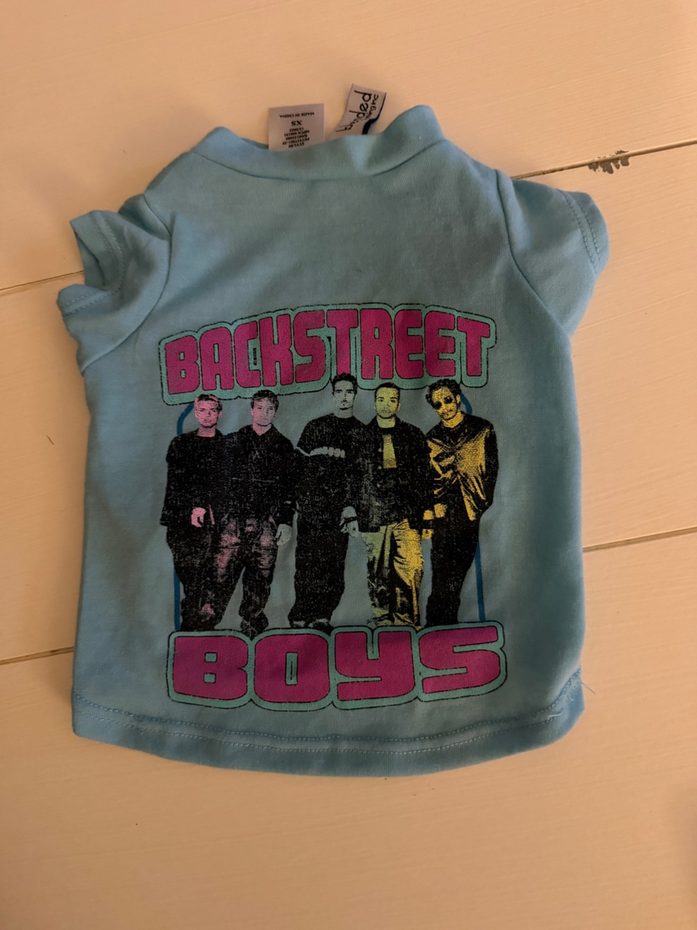 Backstreet Boys BSB Graphic Tee Dog Shirt Tshirt XS 5-8lbs dogs